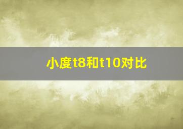 小度t8和t10对比