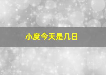 小度今天是几日