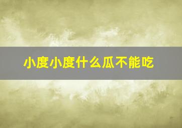 小度小度什么瓜不能吃