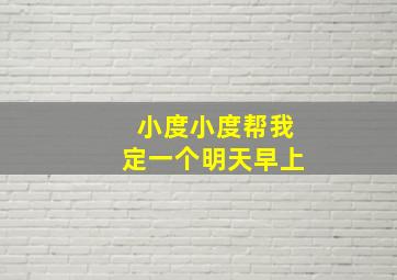 小度小度帮我定一个明天早上