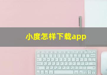 小度怎样下载app