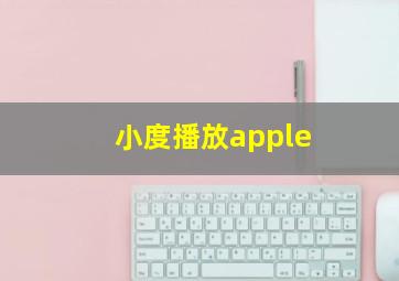 小度播放apple