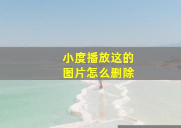 小度播放这的图片怎么删除