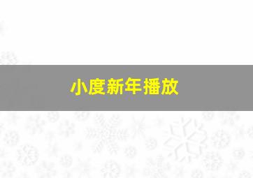 小度新年播放