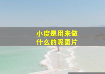 小度是用来做什么的呢图片