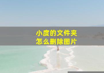 小度的文件夹怎么删除图片