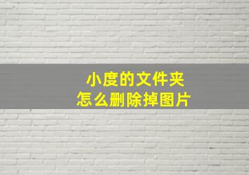 小度的文件夹怎么删除掉图片