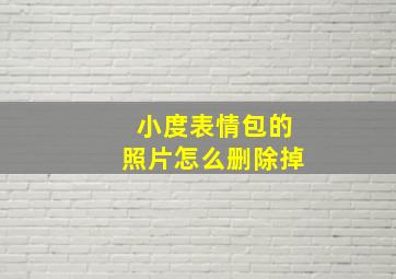 小度表情包的照片怎么删除掉