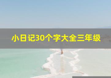 小日记30个字大全三年级