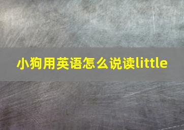 小狗用英语怎么说读little