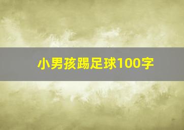 小男孩踢足球100字