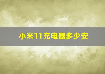 小米11充电器多少安