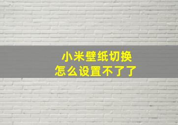 小米壁纸切换怎么设置不了了