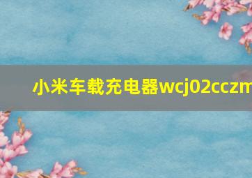 小米车载充电器wcj02cczm