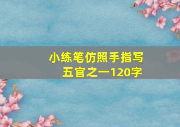 小练笔仿照手指写五官之一120字