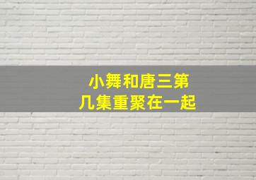 小舞和唐三第几集重聚在一起