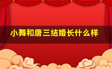 小舞和唐三结婚长什么样