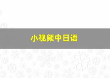 小视频中日语