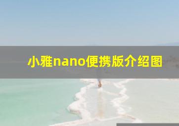 小雅nano便携版介绍图