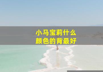 小马宝莉什么颜色的背最好