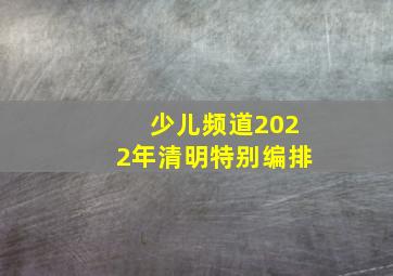 少儿频道2022年清明特别编排