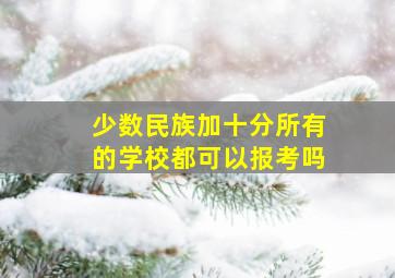 少数民族加十分所有的学校都可以报考吗