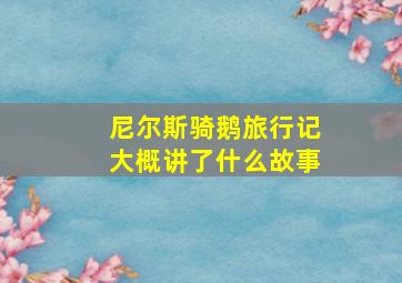 尼尔斯骑鹅旅行记大概讲了什么故事