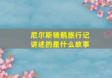 尼尔斯骑鹅旅行记讲述的是什么故事