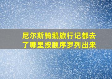 尼尔斯骑鹅旅行记都去了哪里按顺序罗列出来