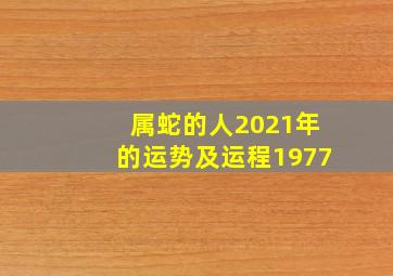 属蛇的人2021年的运势及运程1977