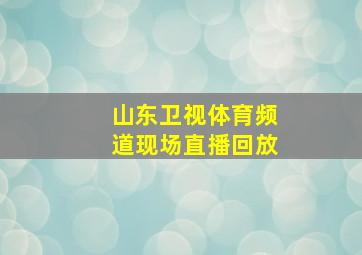 山东卫视体育频道现场直播回放