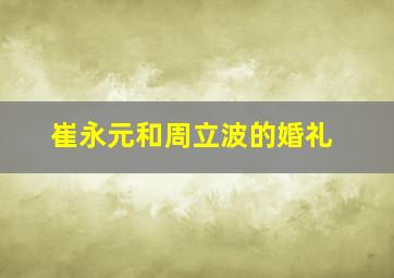 崔永元和周立波的婚礼