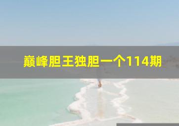 巅峰胆王独胆一个114期