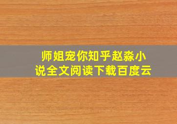 师姐宠你知乎赵淼小说全文阅读下载百度云