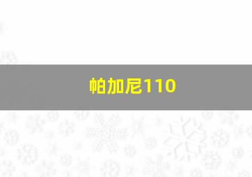 帕加尼110