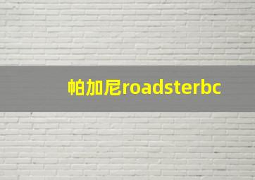 帕加尼roadsterbc