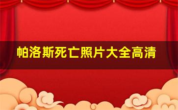 帕洛斯死亡照片大全高清