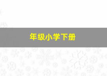 年级小学下册