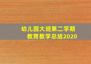 幼儿园大班第二学期教育教学总结2020