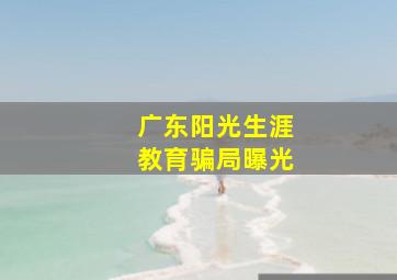 广东阳光生涯教育骗局曝光