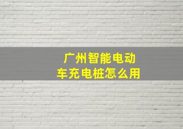 广州智能电动车充电桩怎么用