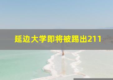 延边大学即将被踢出211