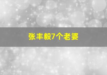 张丰毅7个老婆