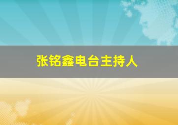 张铭鑫电台主持人