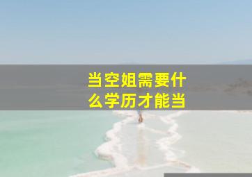 当空姐需要什么学历才能当