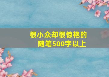 很小众却很惊艳的随笔500字以上