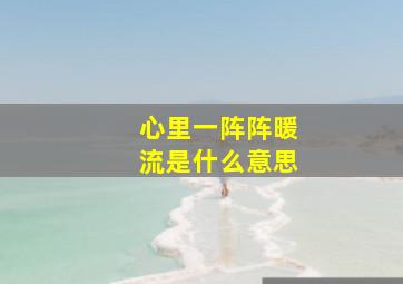 心里一阵阵暖流是什么意思