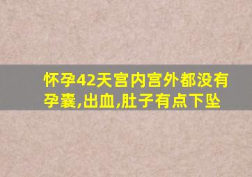 怀孕42天宫内宫外都没有孕囊,出血,肚子有点下坠