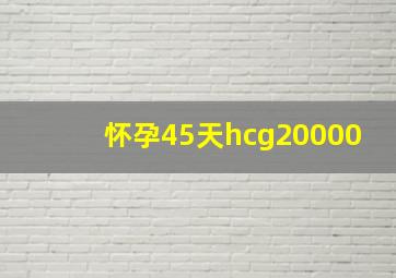 怀孕45天hcg20000