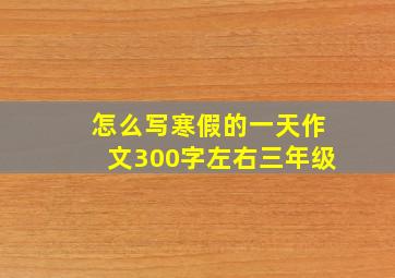 怎么写寒假的一天作文300字左右三年级